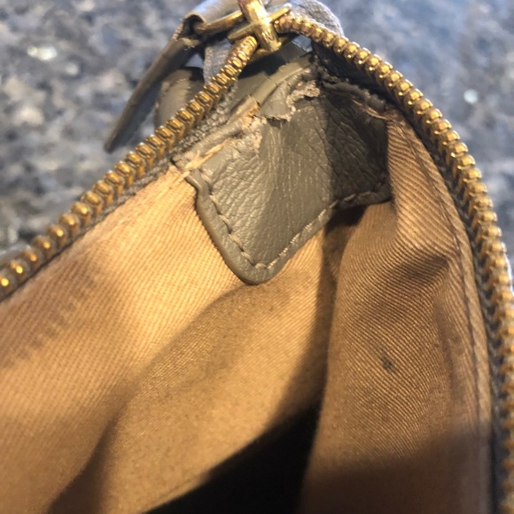 J CREW Factory Gray Leather Crossbody/Satchel Bag - Picture 9 of 16